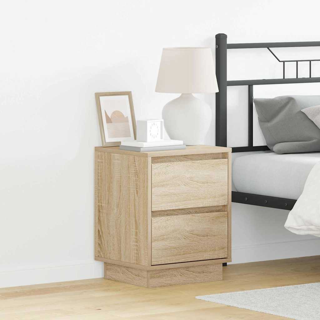 Bedside Cabinet Sonoma oak 39 x 34.5 x 50 cm Engineered wood