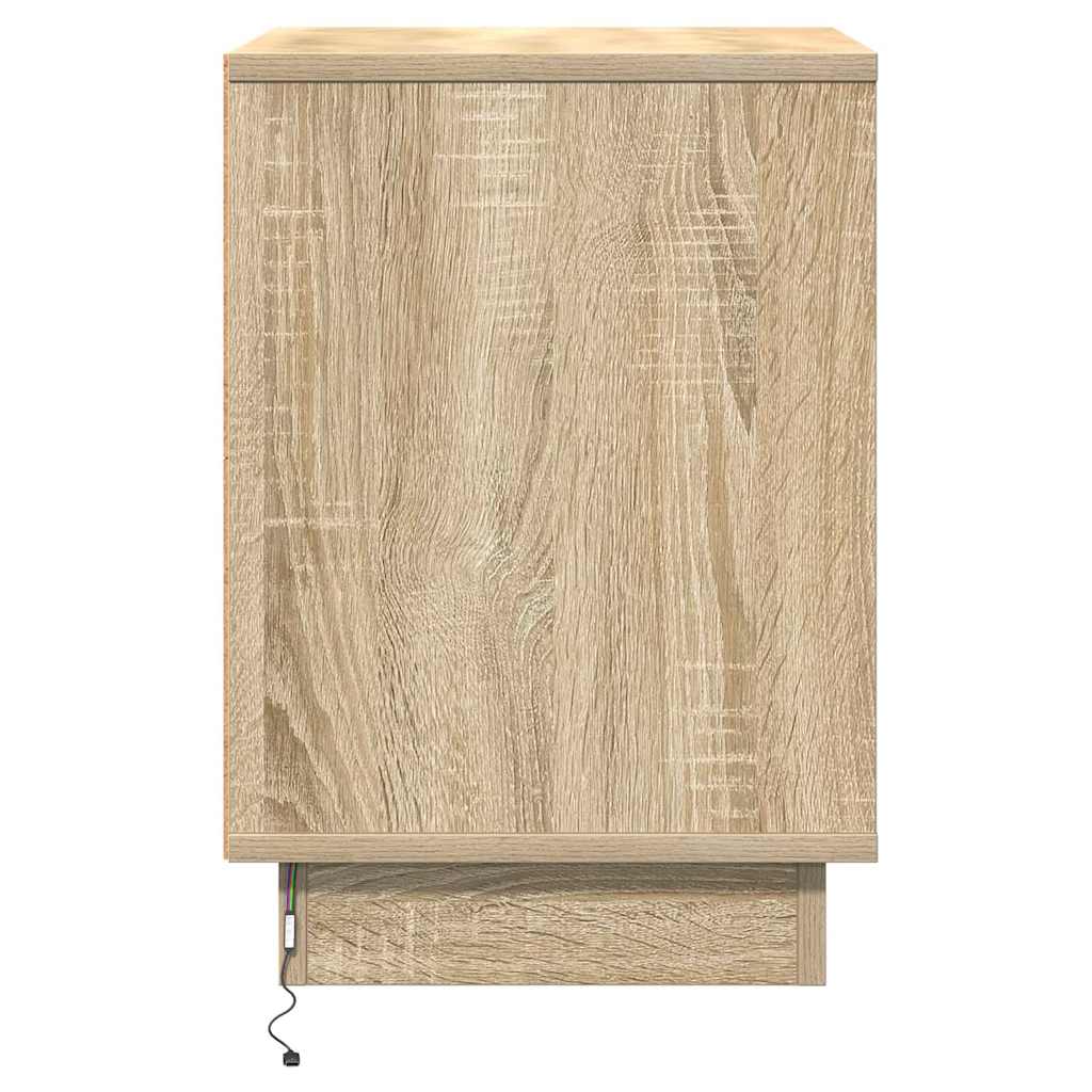 Bedside Cabinet Sonoma oak 39 x 34.5 x 50 cm Engineered wood