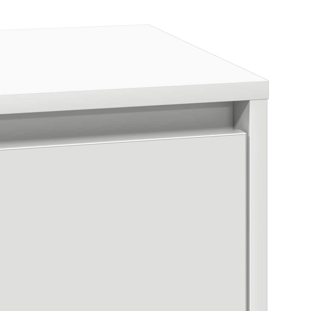 Bedside Cabinet with White 39 x 34.5 x 65 cm Engineered wood