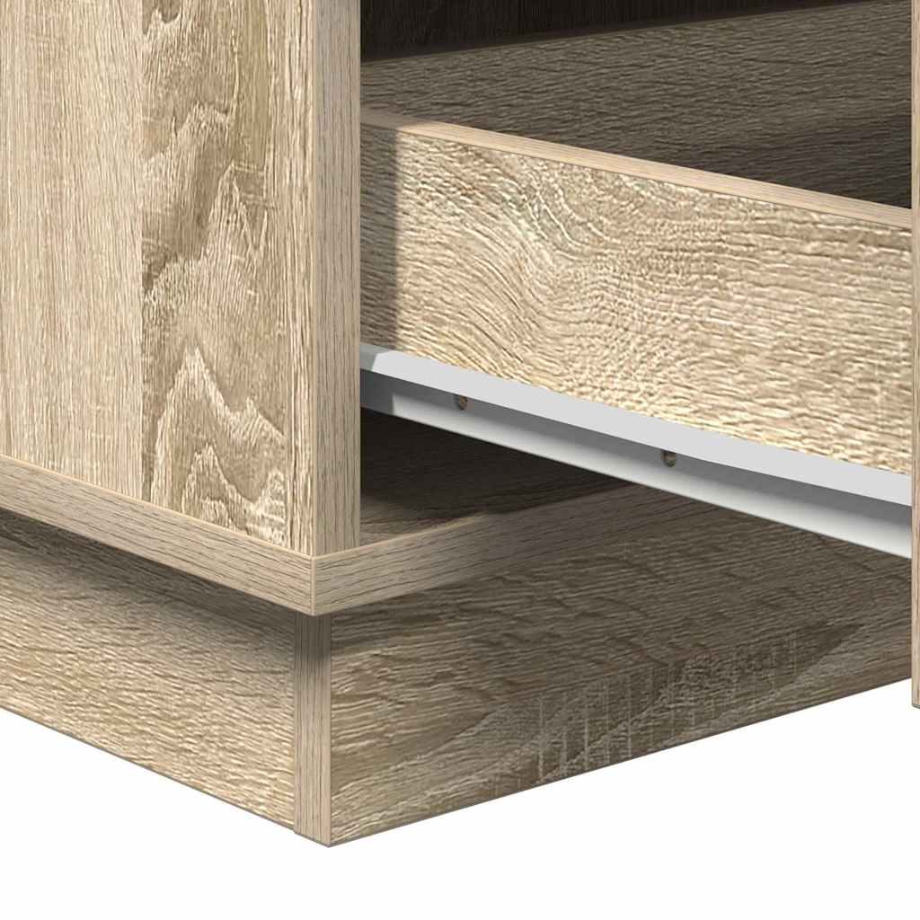 Bedside Cabinet Sonoma oak 39 x 34.5 x 65 cm Engineered wood