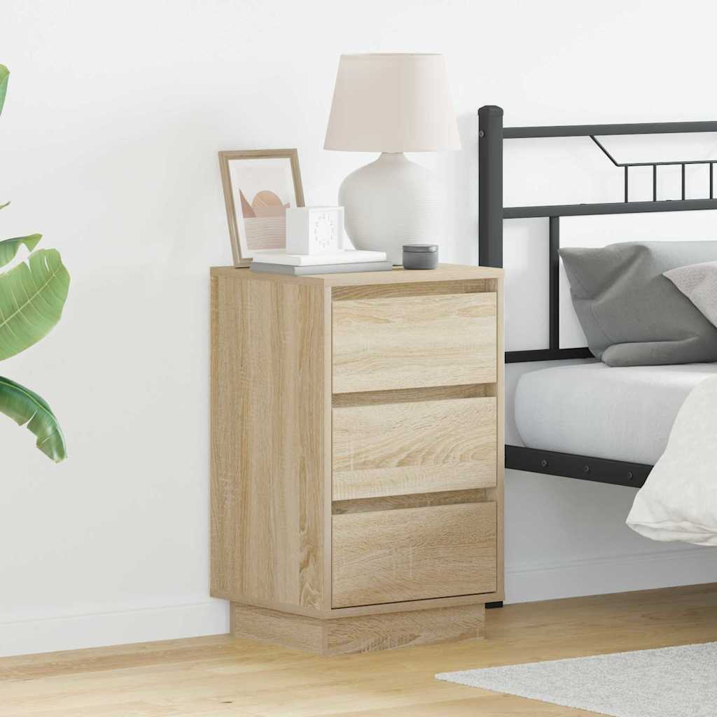 Bedside Cabinet Sonoma oak 39 x 34.5 x 65 cm Engineered wood