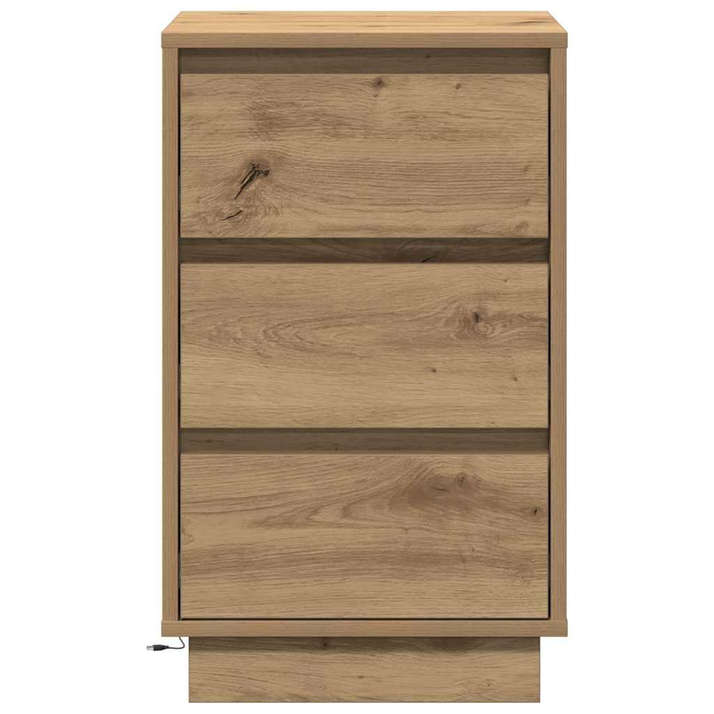 Bedside Cabinet Artisan oak 39 x 34.5 x 65 cm Engineered wood