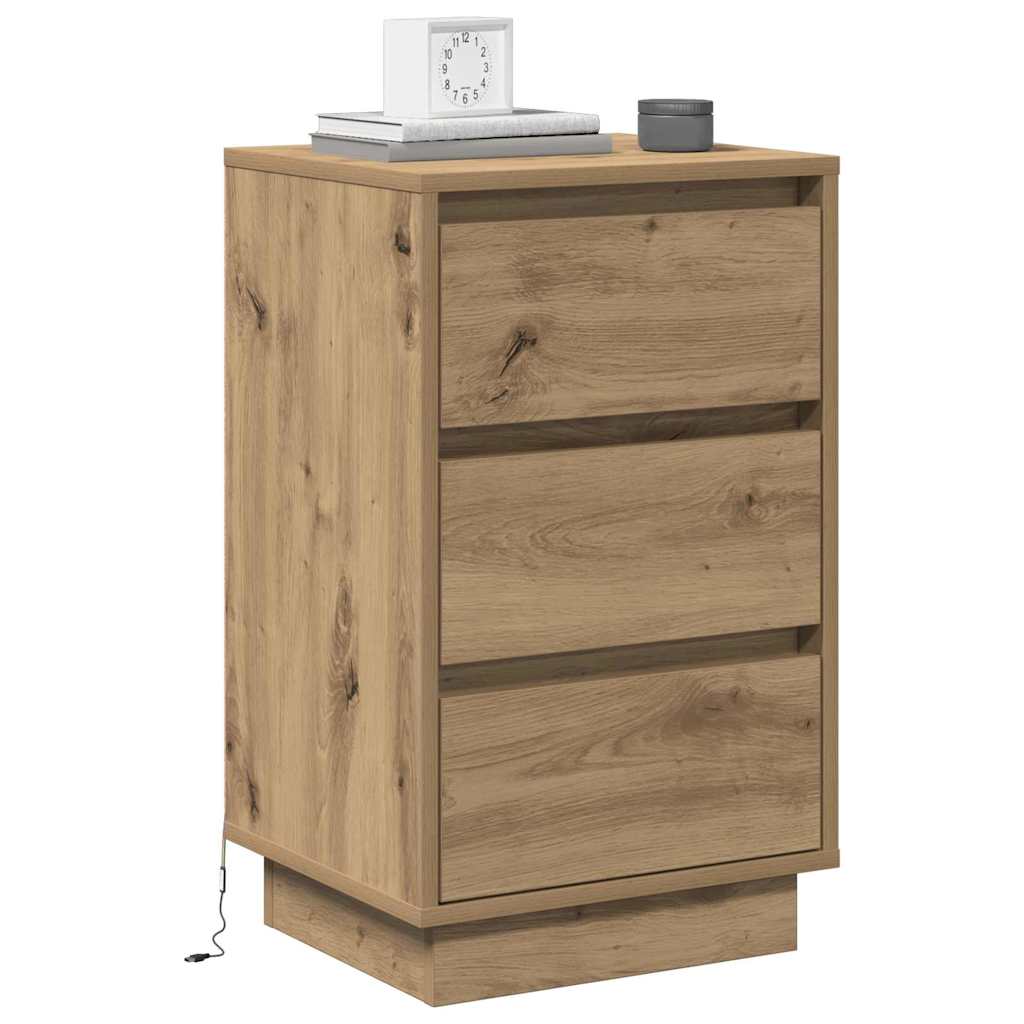 Bedside Cabinet Artisan oak 39 x 34.5 x 65 cm Engineered wood