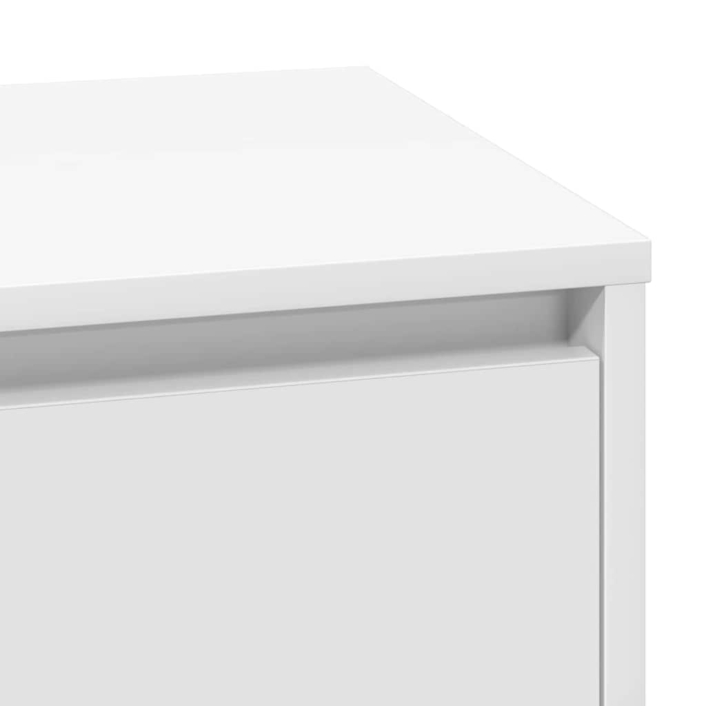 Bedside Cabinet with White 71 x 34.5 x 75 cm Engineered wood