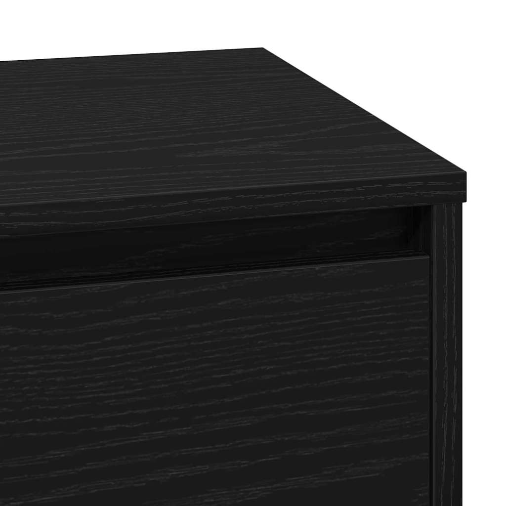 Bedside Cabinet with Black 71 x 34.5 x 75 cm Engineered wood