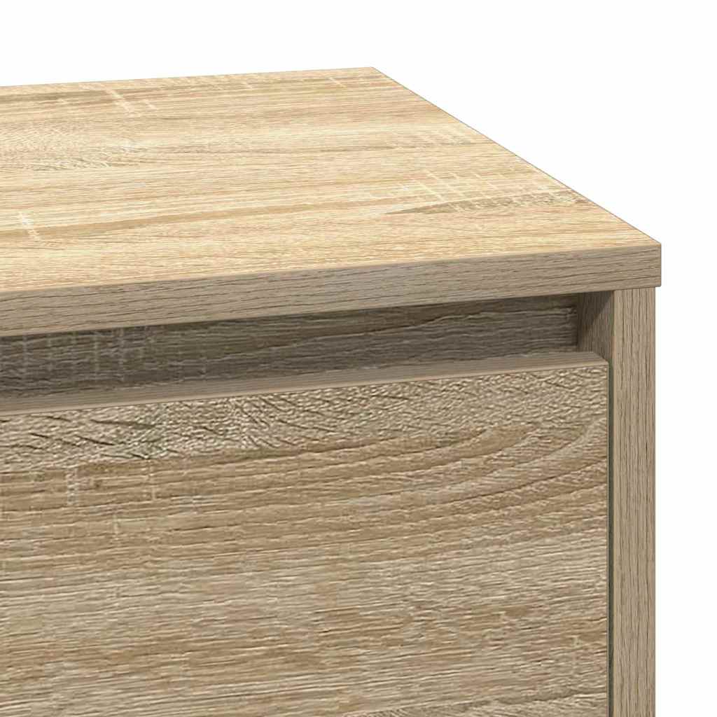 Bedside Cabinet Sonoma oak 71 x 34.5 x 75 cm Engineered wood