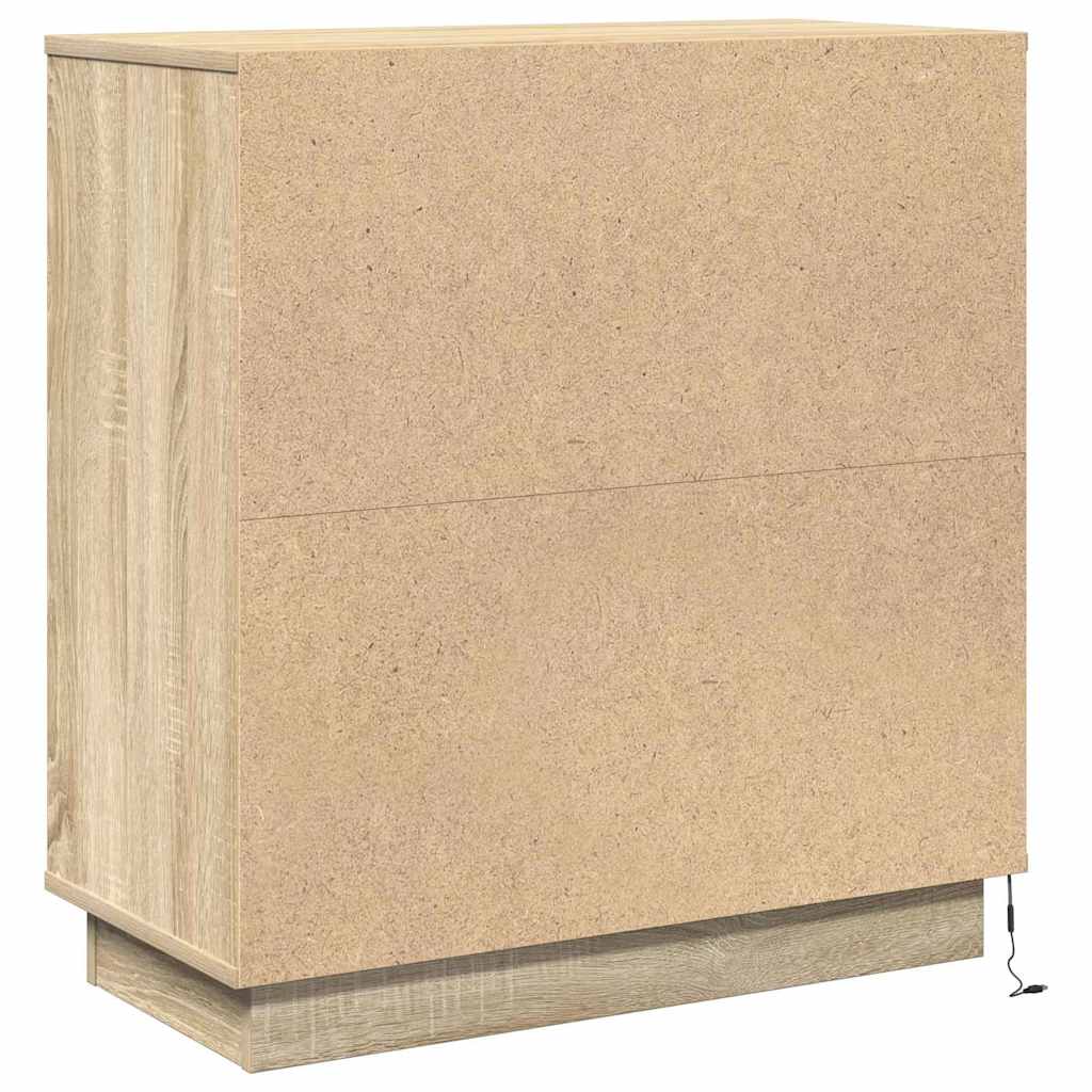 Bedside Cabinet Sonoma oak 71 x 34.5 x 75 cm Engineered wood