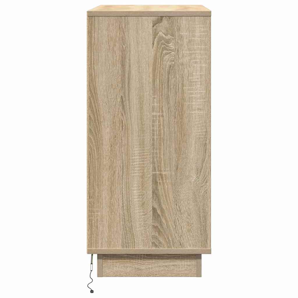 Bedside Cabinet Sonoma oak 71 x 34.5 x 75 cm Engineered wood
