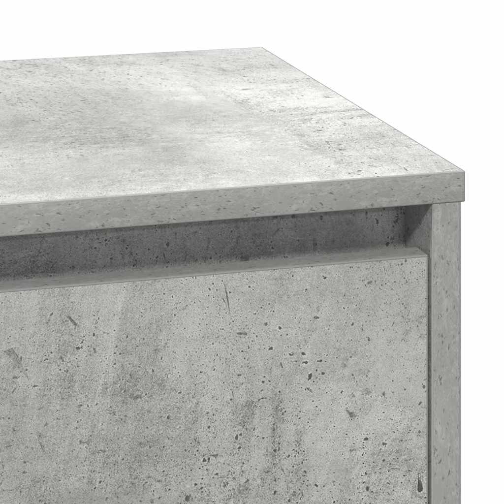 Bedside Cabinet Concrete Grey 71 x 34.5 x 75 cm Engineered wood