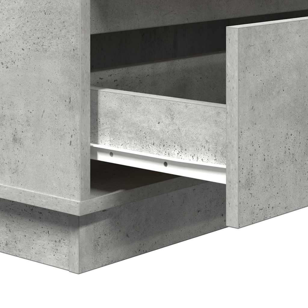 Bedside Cabinet Concrete Grey 71 x 34.5 x 75 cm Engineered wood