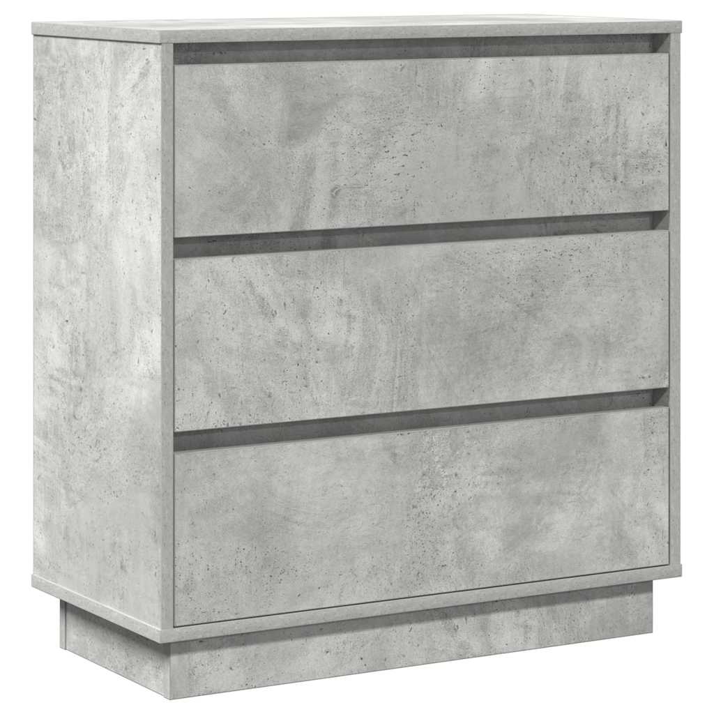 Bedside Cabinet Concrete Grey 71 x 34.5 x 75 cm Engineered wood