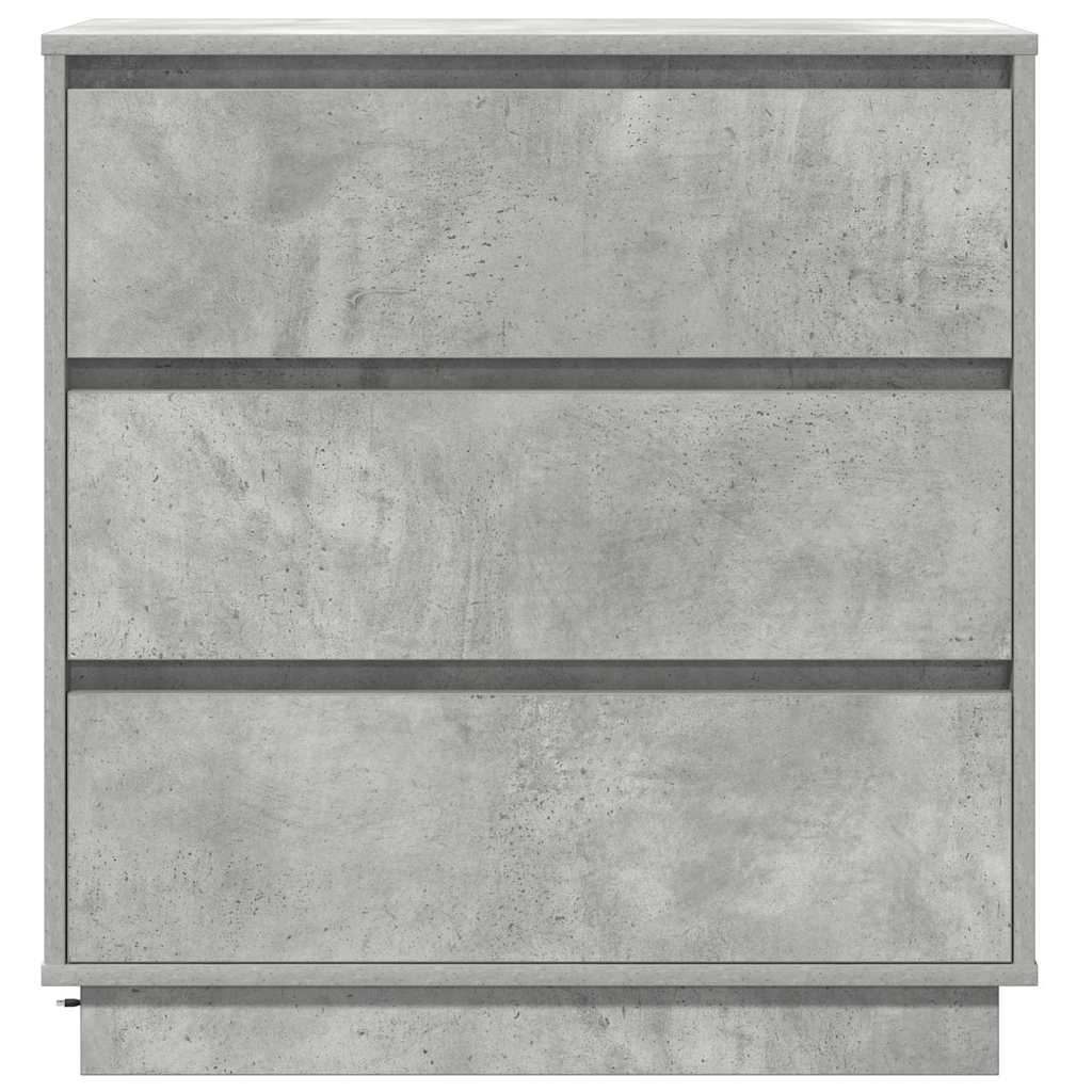 Bedside Cabinet Concrete Grey 71 x 34.5 x 75 cm Engineered wood