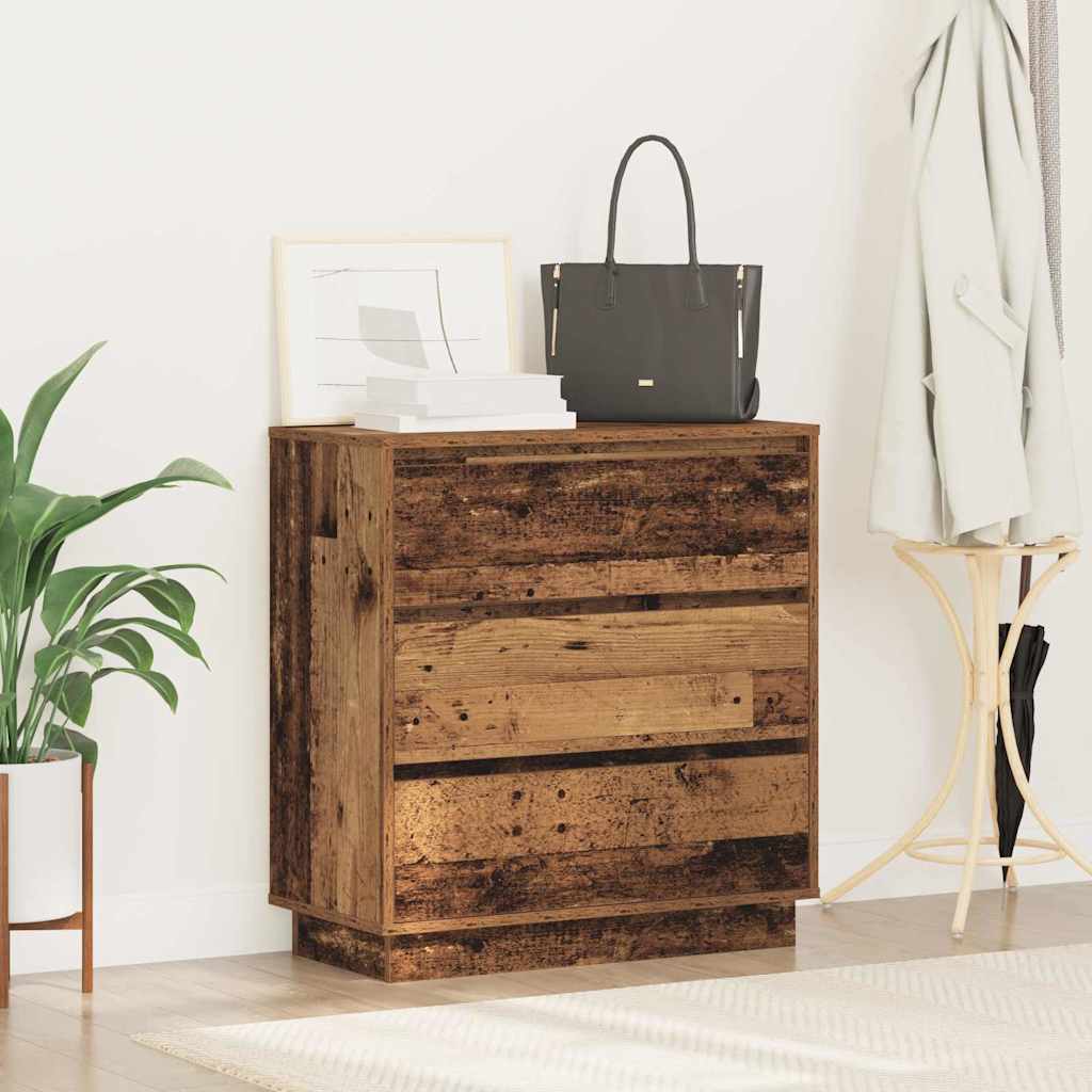 Bedside Cabinet with Old wood 71 x 34.5 x 75 cm Engineered wood