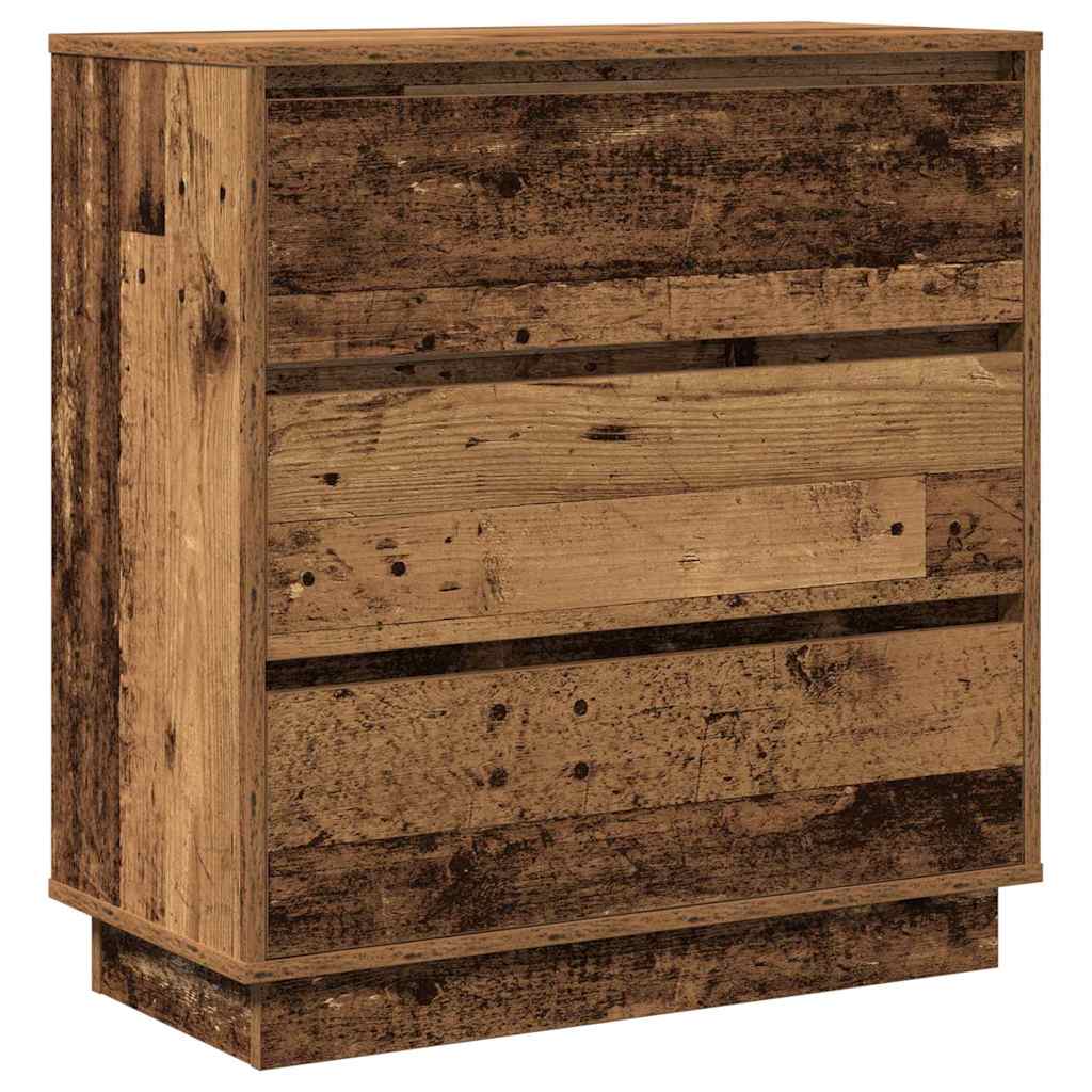 Bedside Cabinet with Old wood 71 x 34.5 x 75 cm Engineered wood