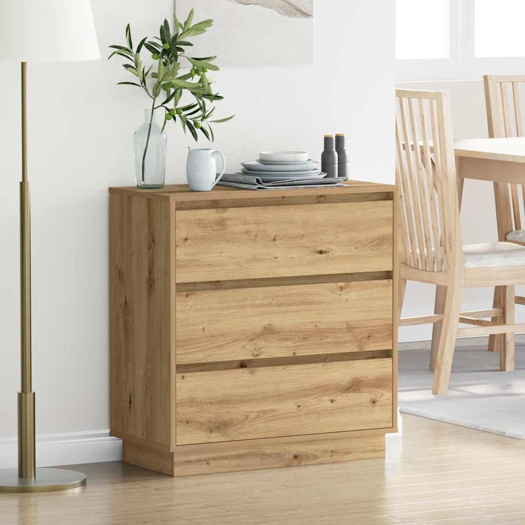Bedside Cabinet Artisan oak 71 x 34.5 x 75 cm Engineered wood