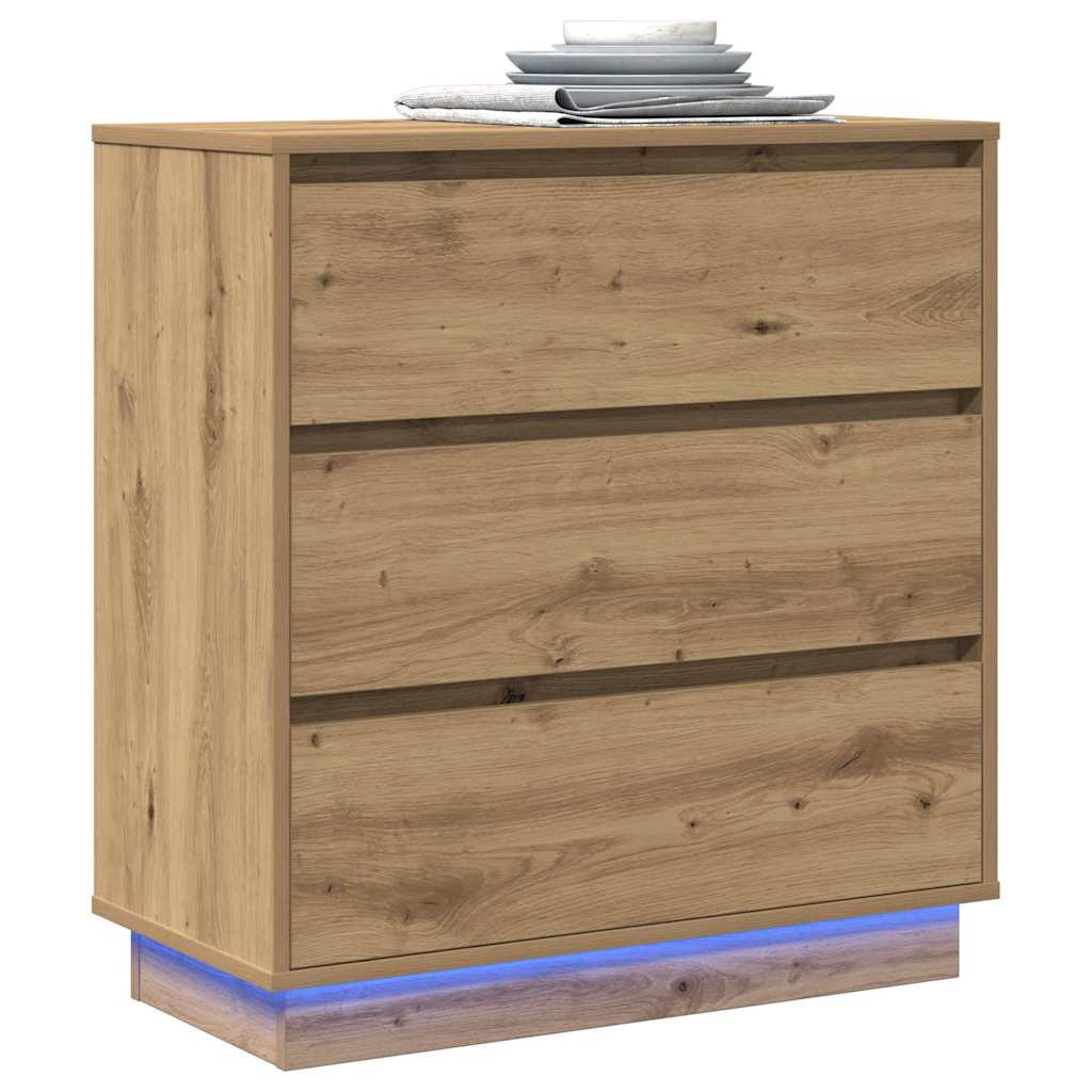 Bedside Cabinet Artisan oak 71 x 34.5 x 75 cm Engineered wood