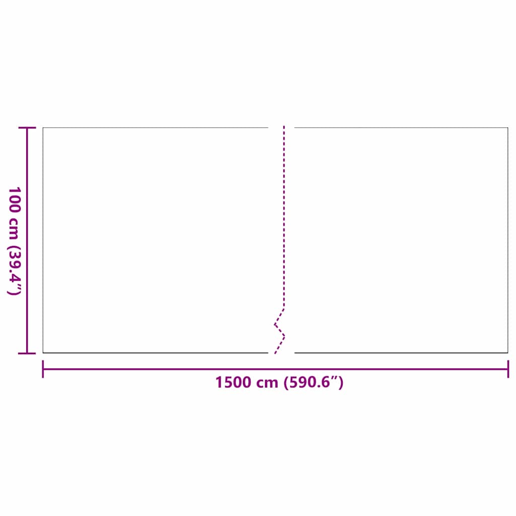 Artificial Grass Black 15 x 1 m Polypropylene