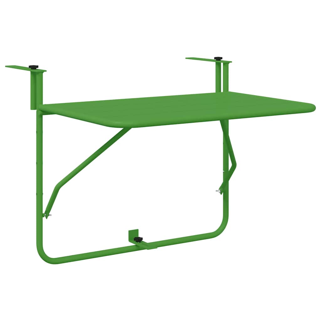 Hanging Balcony Table Green 60 x 39 x 65 cm Steel