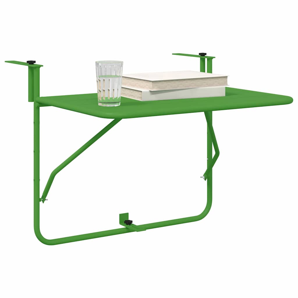 Hanging Balcony Table Green 60 x 39 x 65 cm Steel