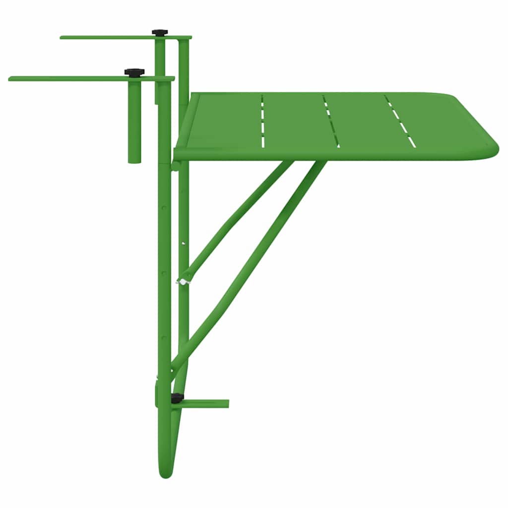 Hanging Balcony Table Green 60 x 39 x 65 cm Steel