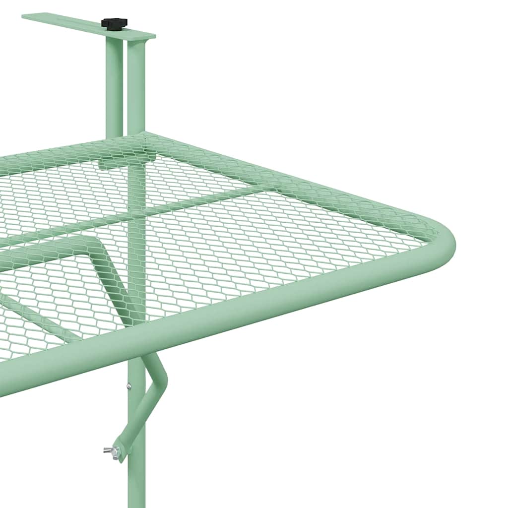 Hanging Balcony Table Mint green 60 x 39 x 65 cm Steel