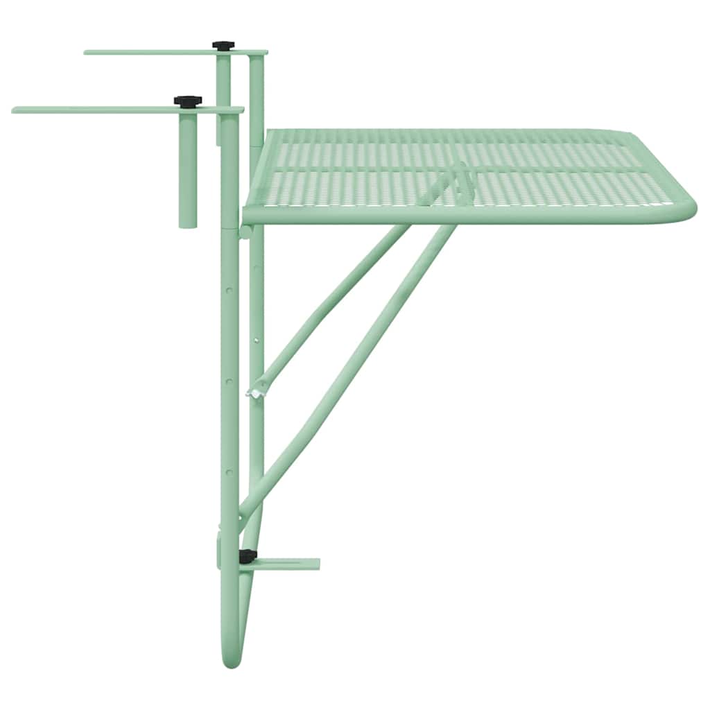 Hanging Balcony Table Mint green 60 x 39 x 65 cm Steel