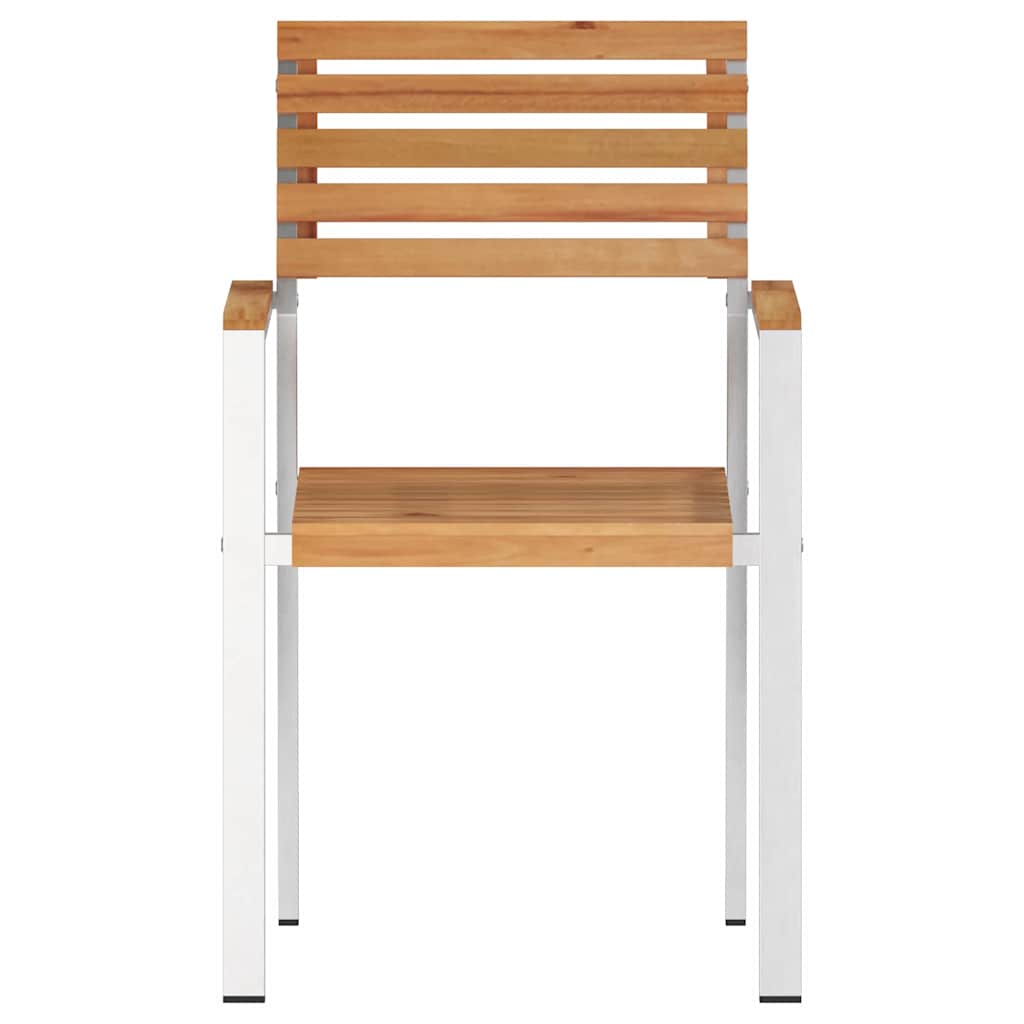 GardenChair 2 pcs Brown 56x54.5x87cm SolidTeakwood