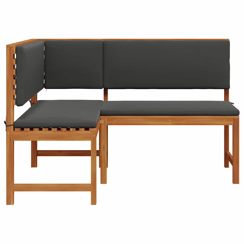 Garden Corner Bench Brown 140 x 100 x 91cm Solid Acacia wood