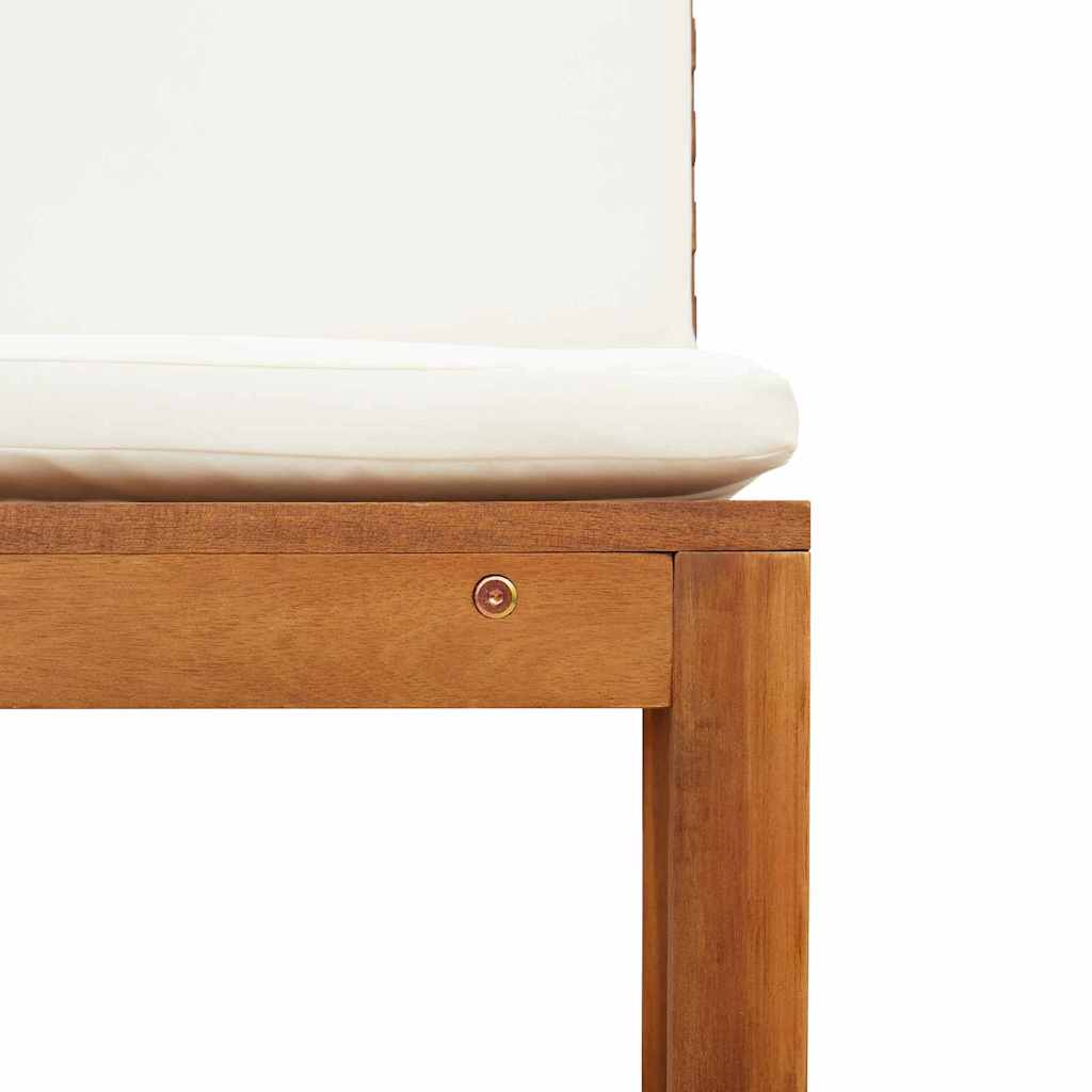 Armless Garden Chair 2 pcs Brown 50 x 50 x 91cm