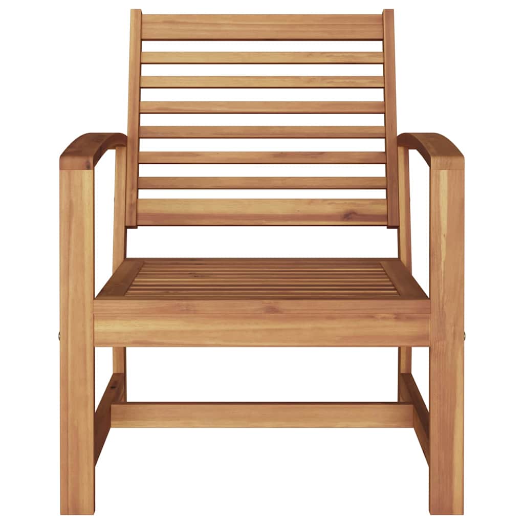 Garden Chairs 2 pcs Natural 60 x 65 x 76.5 cm Solid teak wood