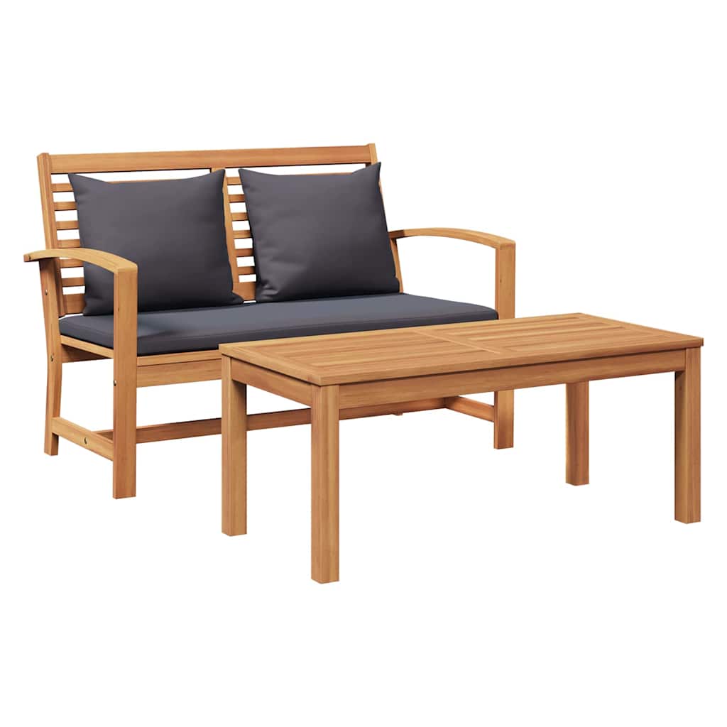 Garden Bench Natural 110 x 64 x 76.5 cm Solid teak wood