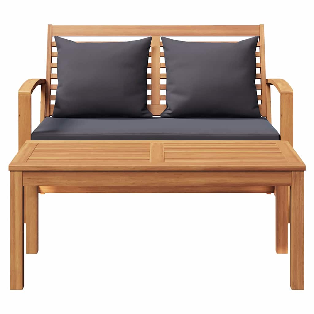 Garden Bench Natural 110 x 64 x 76.5 cm Solid teak wood