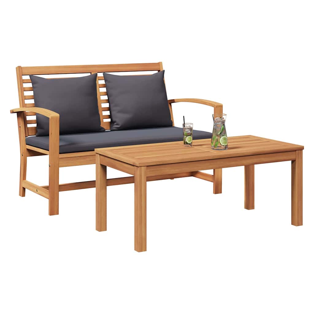 Garden Bench Natural 110 x 64 x 76.5 cm Solid teak wood