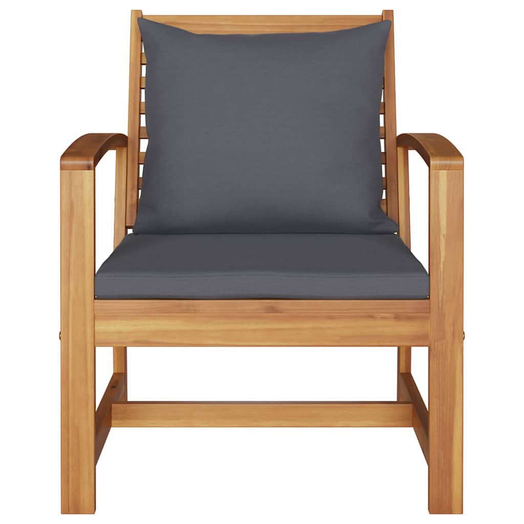 Garden Chairs 2 pcs Natural 60 x 65 x 76.5 cm Solid teak wood