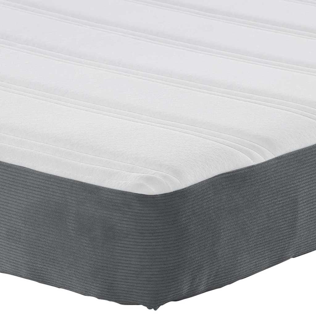 Bed Mattress with Mattress Grey 90 x 190 cm Fabric