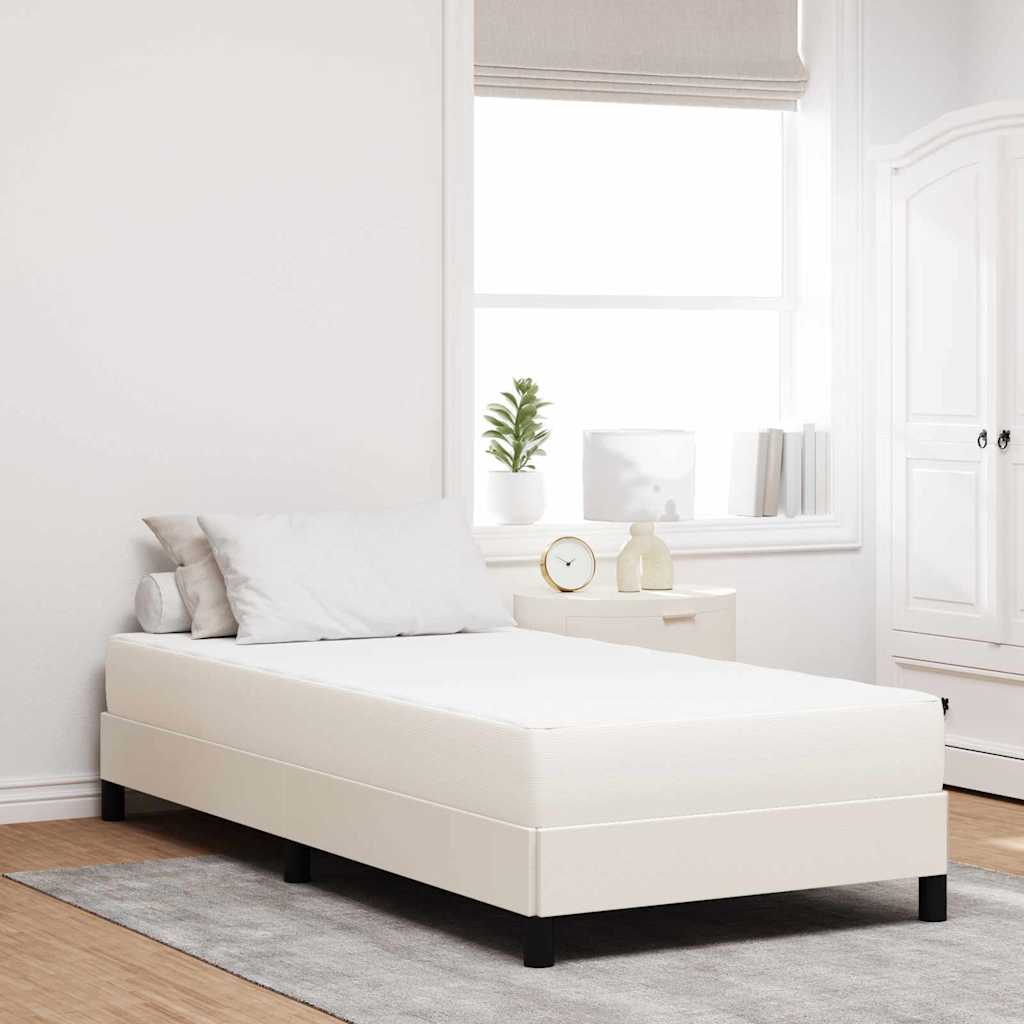 Bed Mattress with Mattress Cream 90 x 200 cm Fabric