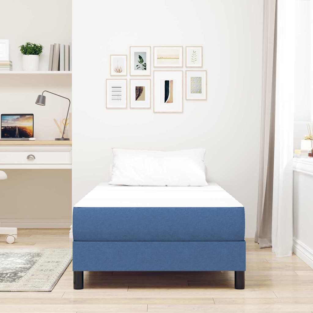 Bed Mattress with Mattress Blue 100 x 200 cm Fabric