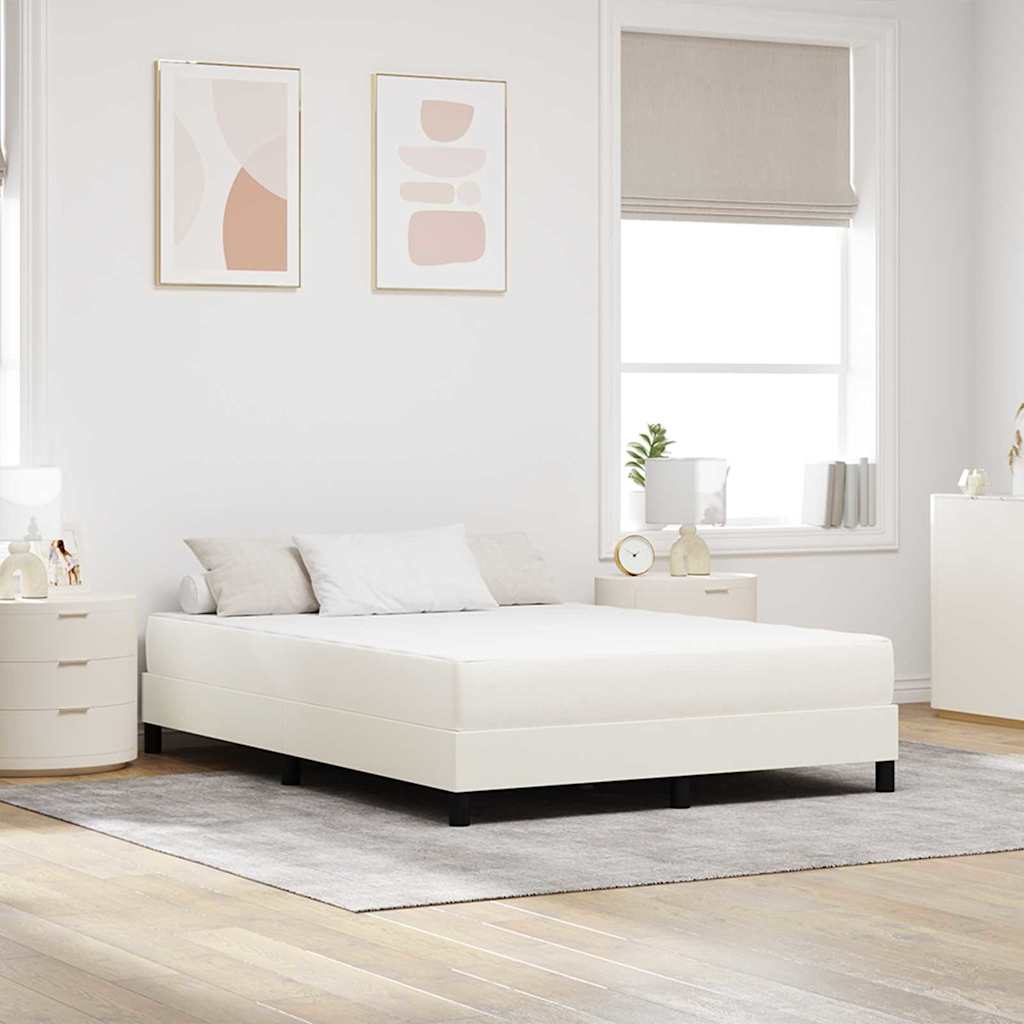 Bed Mattress with Mattress Cream 140 x 200 cm Fabric