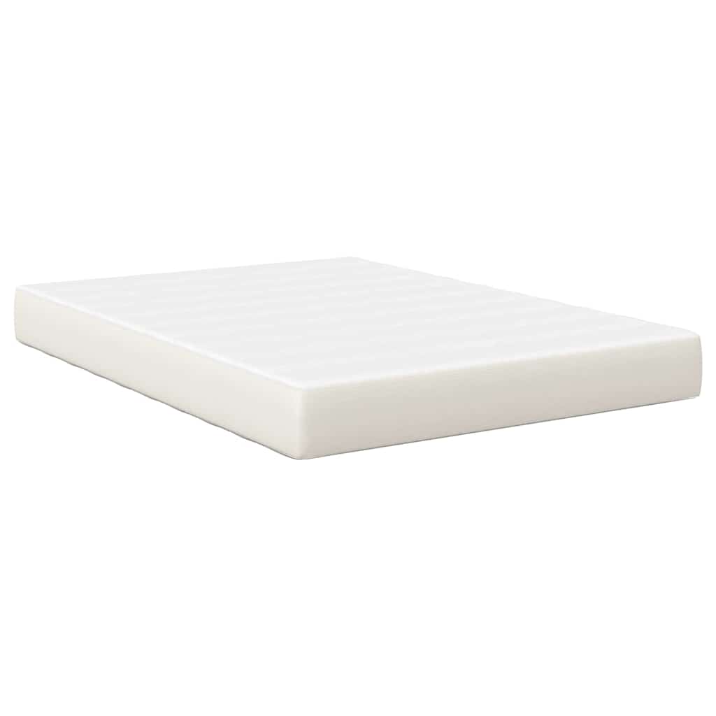 Bed Mattress with Mattress Cream 140 x 200 cm Fabric