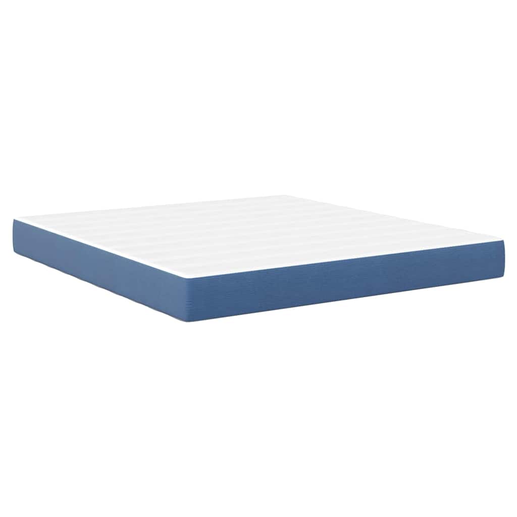 Bed Mattress with Mattress Blue 180 x 200 cm Fabric