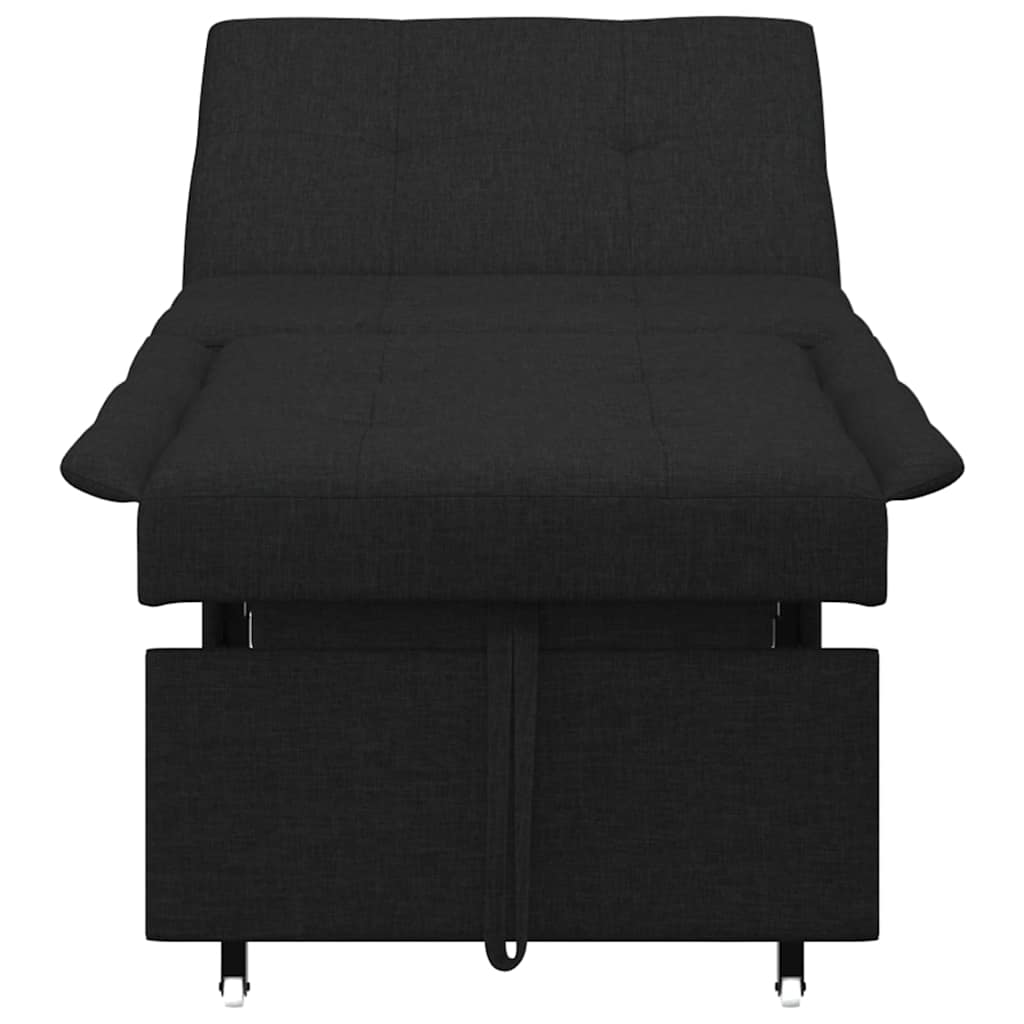 Sofa Bed Black 194 x 67 x 37 cm Fabric