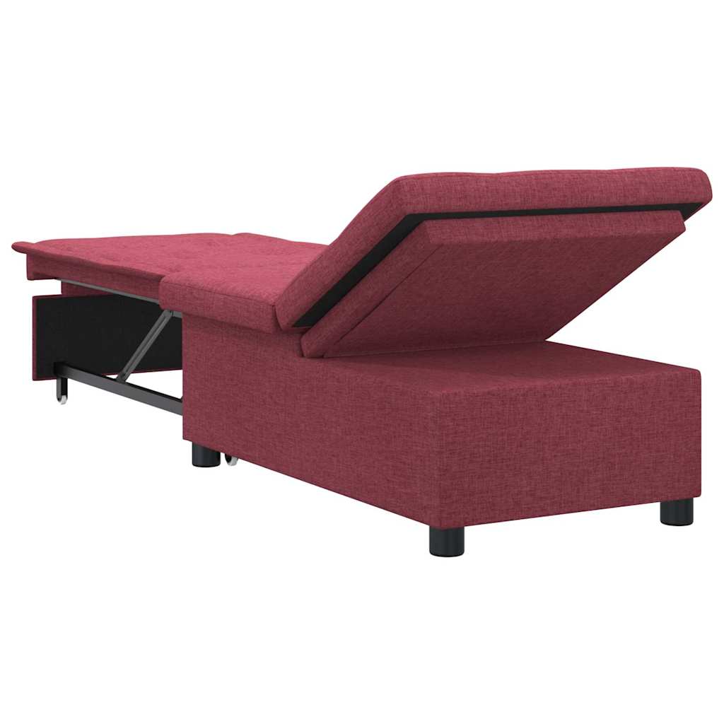 Sofa Bed Red 194 x 67 x 37 cm Fabric