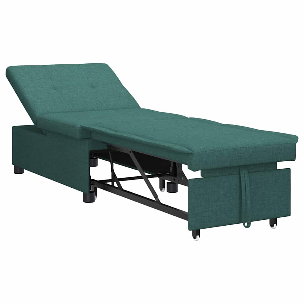 Sofa Bed Dark green 194 x 67 x 37 cm Fabric