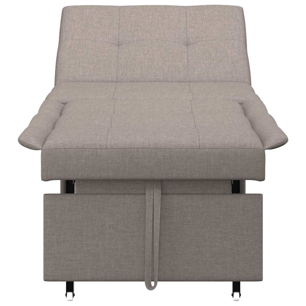 Sofa Bed Taupe 194 x 67 x 37 cm Fabric