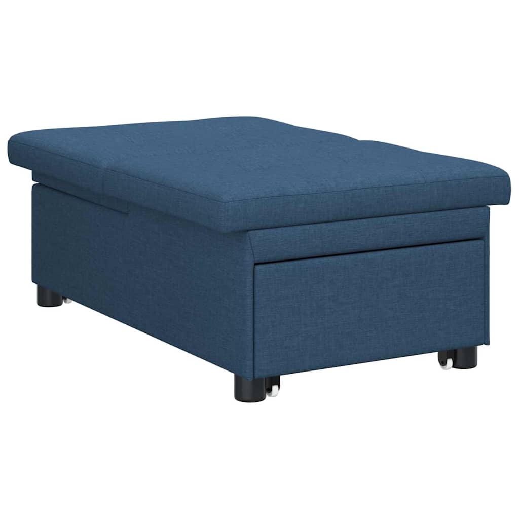 Sofa Bed Blue 194 x 67 x 37 cm Fabric