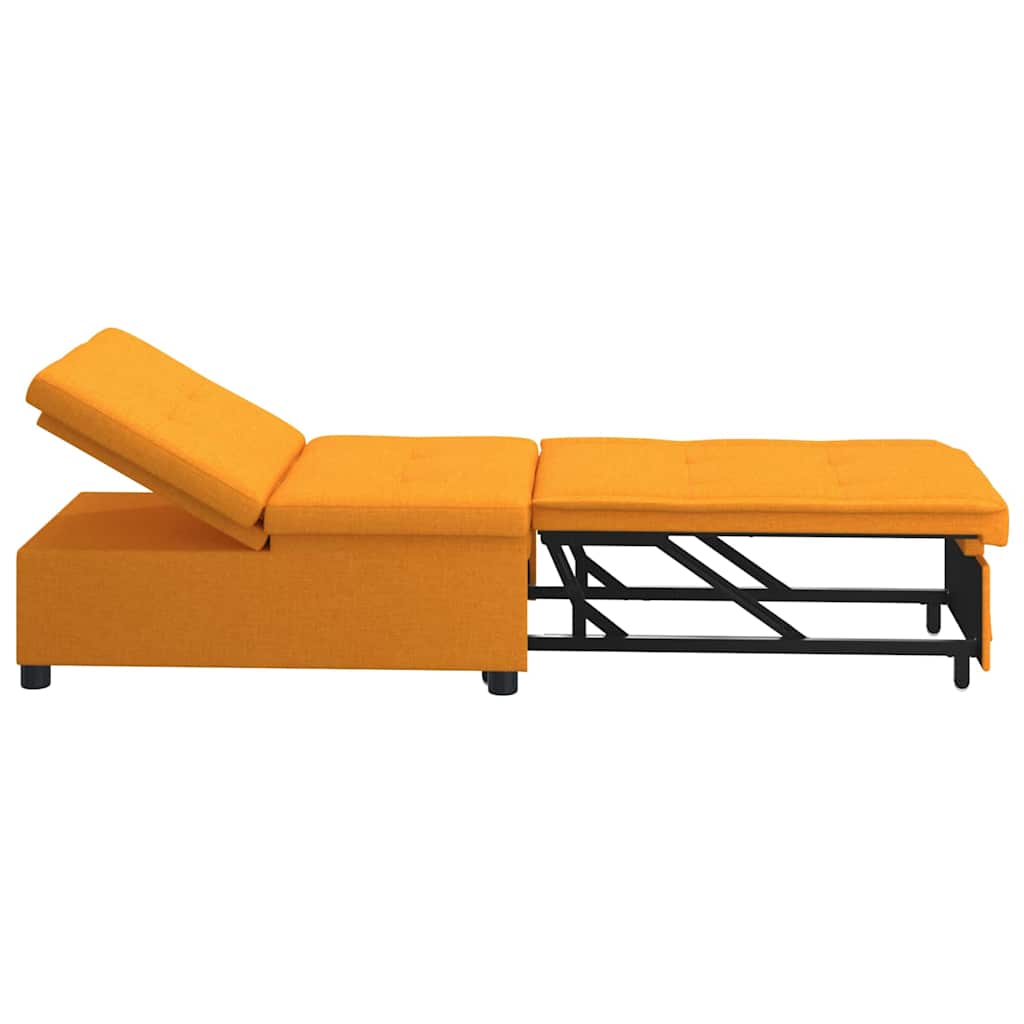 Sofa Bed Dark yellow 194 x 67 x 37 cm Fabric