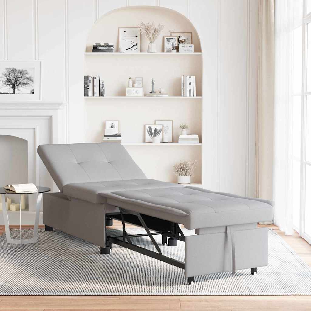 Sofa Bed Grey 194 x 67 x 37 cm Fabric