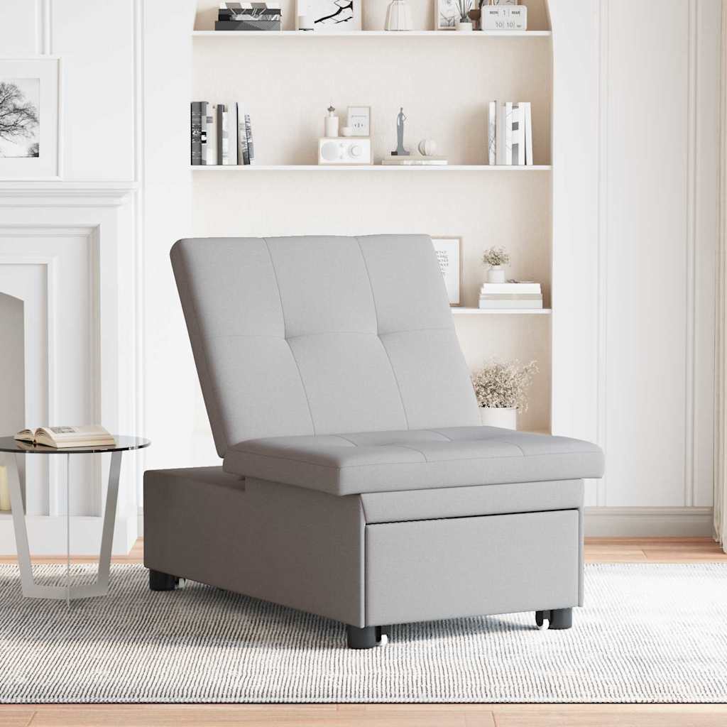 Sofa Bed Grey 194 x 67 x 37 cm Fabric