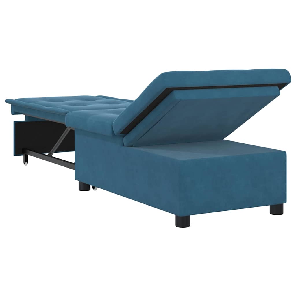 Sofa Bed Blue 67 x 194 x 38 cm Velvet