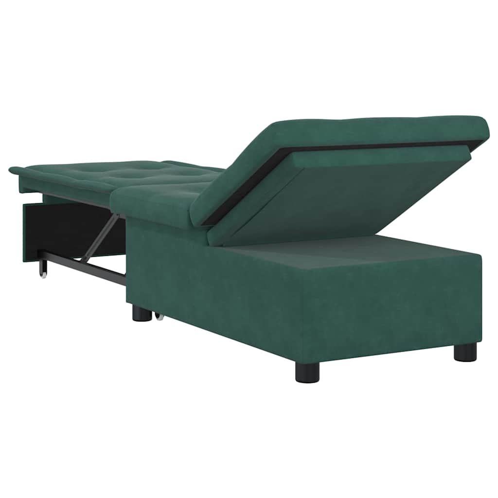Sofa Bed Dark green 67 x 194 x 38 cm Velvet